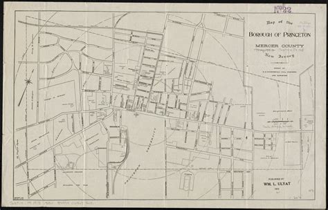 Map of the borough of Princeton, Mercer County, New Jersey - Norman B ...