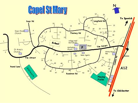 Street Plan of Capel St Mary