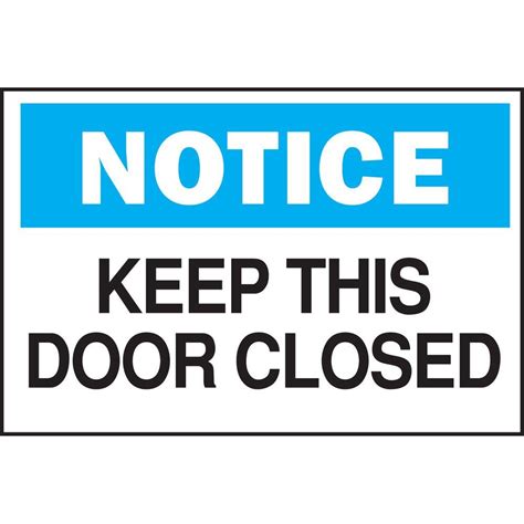 Keep Door Closed Sign Printable