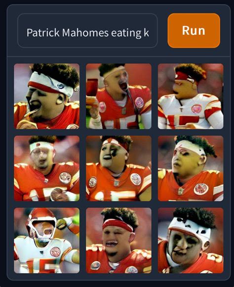 Patrick Mahomes eating ketchup : r/weirddalle