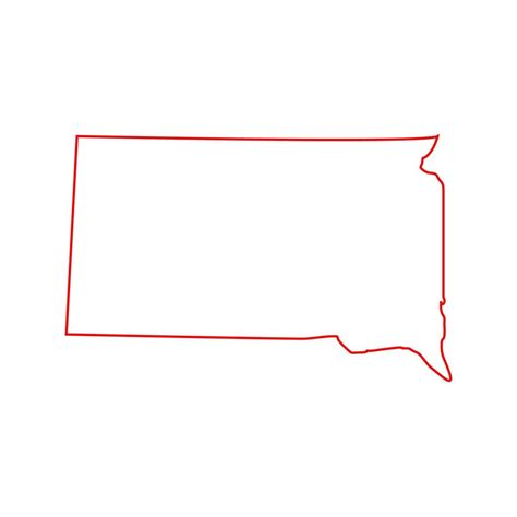 South Dakota map illustrated 8531001 Vector Art at Vecteezy