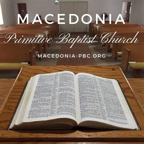 Macedonia PBC Pulpit Sermons – Macedonia Primitive Baptist Church