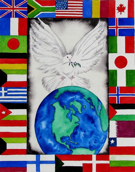 World Peace Painting by Maria Barry