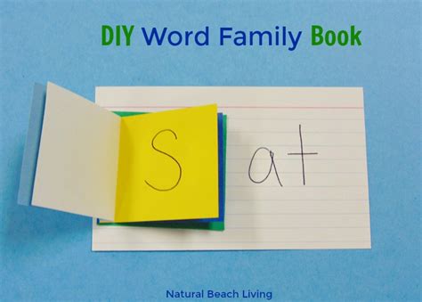 Easy No Cost DIY Word Family Activities Book - Natural Beach Living