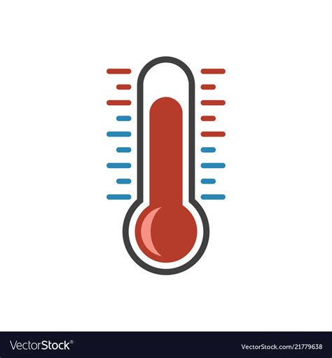 Icon color grad cold and hot measuring scale Vector Image