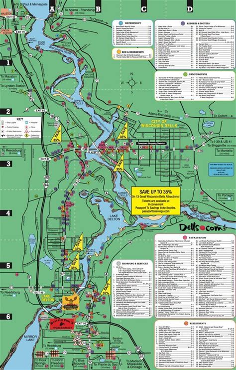 Area Maps | Wisconsin dells map, Wisconsin dells, Wisconsin travel