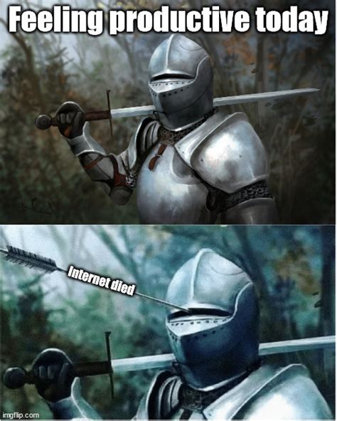 Knight with arrow in helmet Memes - Imgflip