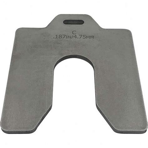 Maudlin Products - Metal Shim Stock; Type: Slotted Shim ; Material: Stainless Steel ; Thickness ...