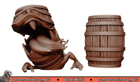 [ART] Barrel Mimic miniature! : PrintedMinis