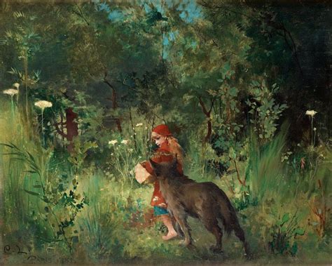 Little Red Riding Hood by Carl Larsson Paper Print Repro Carl Larsson, Grimm, Fairy Tale Quiz ...