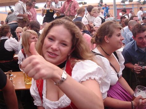 Bavarian girl in a dirndl | She may have been flirting with … | Flickr