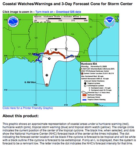 Projected Path for Hurricane Ida « Here There and Everywhere