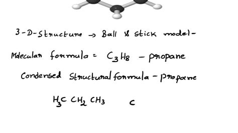 SOLVED: The three-dimensional structure of propane is given. Click on ...