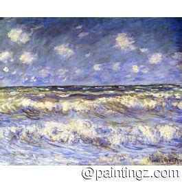 A Stormy Sea by Claude Monet Reproduction Painting for Sale