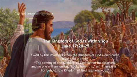 The Kingdom of God is Within You - Luke 17:20-25 - Bible Verse of the Day