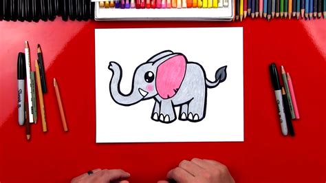 How To Draw A Cartoon Elephant - Art For Kids Hub