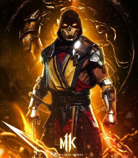 Mortal Kombat (2021) Poster - Scorpion Poster | Scorpion mortal kombat, Mortal kombat art ...