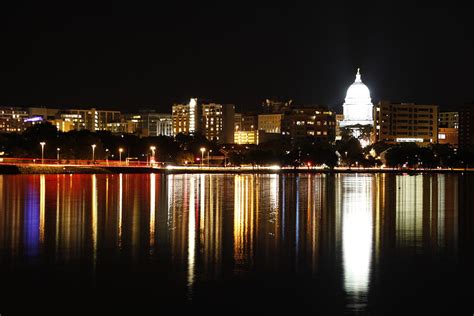 Madison Skyline At Night Photograph