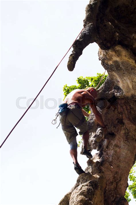 Cliff climbing location in Krabi province | Stock image | Colourbox