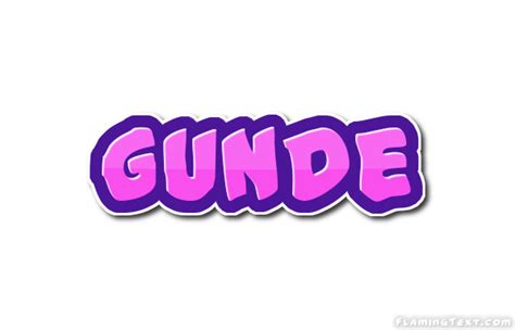 Gunde Logo | Free Name Design Tool from Flaming Text