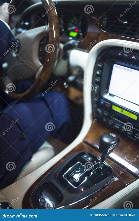 Luxury sports car interior stock photo. Image of parked - 103558250