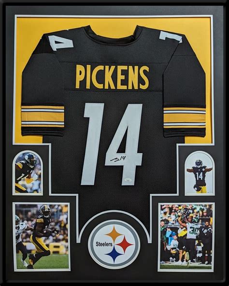 FRAMED PITTSBURGH STEELERS GEORGE PICKENS AUTOGRAPHED SIGNED JERSEY JSA ...