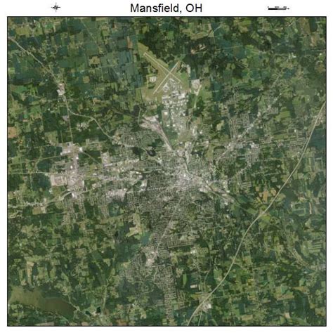 Aerial Photography Map of Mansfield, OH Ohio