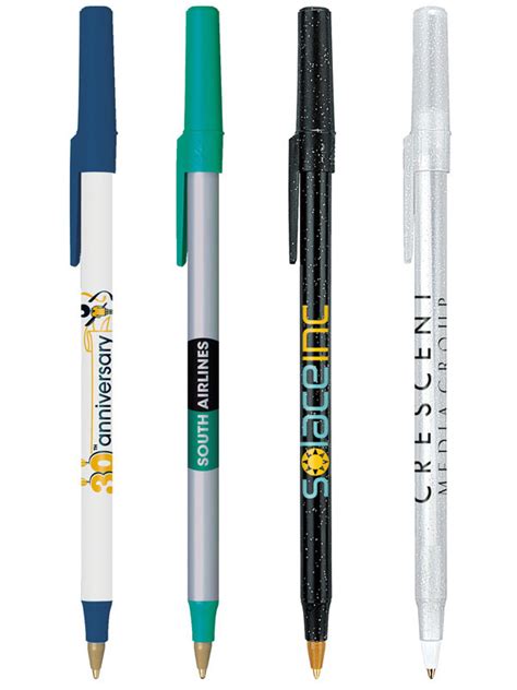 Bic Roundstic Pens Custom Imprinted Logo Promotional Pen