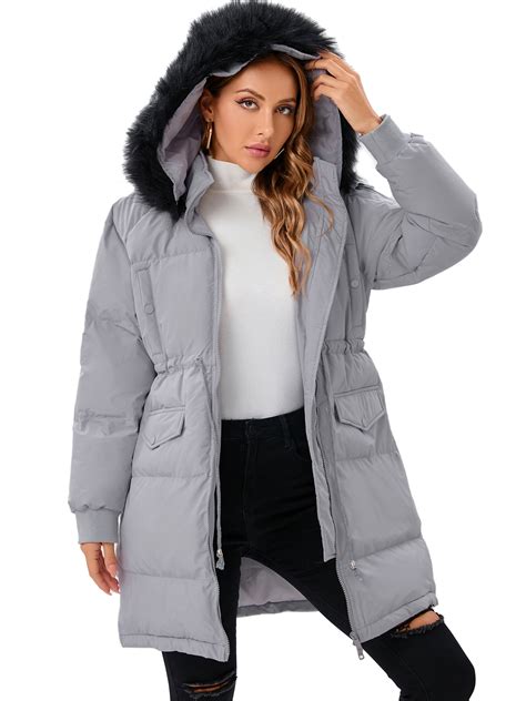 Women's Plus Size Winter Down Thickened Puffer Jacket Coat with ...