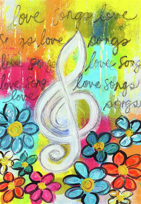 Love Songs Inspirational Music Art by Kathleen Tennant Mixed Media by ...