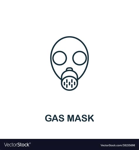 Gas mask icon from work safety collection simple Vector Image