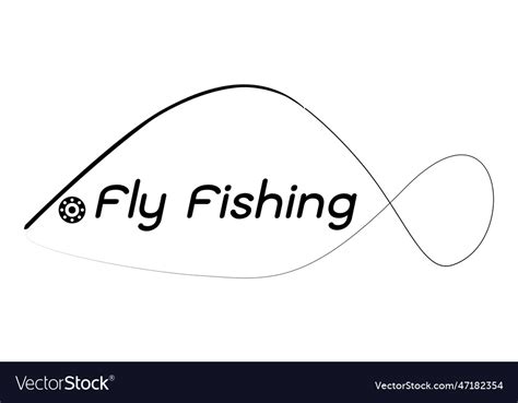 Fishinggraphic fly fishing Royalty Free Vector Image