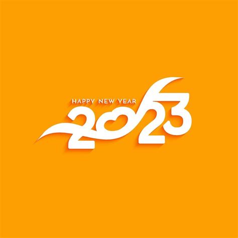 Happy New year 2023 stylish text design background design 16073737 ...