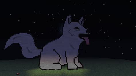 pixel art wolf Minecraft Map