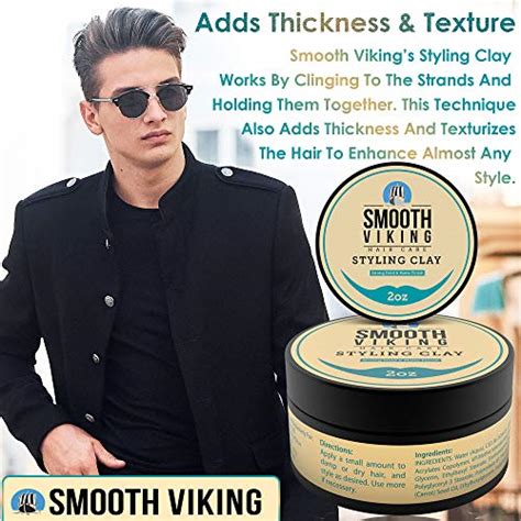 Smooth Viking Hair Clay for Men - Non-Greasy Hair Styling Clay for Matte Finish | eBay