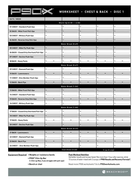 P90x Back And Biceps Worksheet: p90x back and biceps worksheet mipcfunca, | P90x workout ...