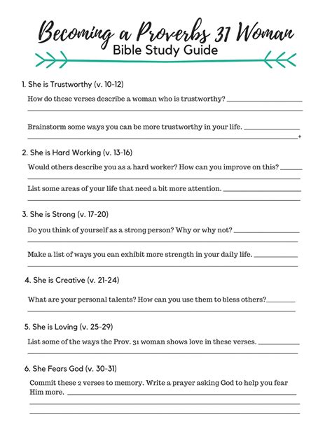 Printable Bible Study Lessons