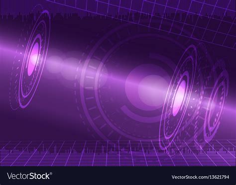 Abstract digital technology purple background Vector Image