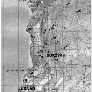 Location map of the earthquake of 1138. 1 – Aleppo; 2 – Atharib; 3 ...