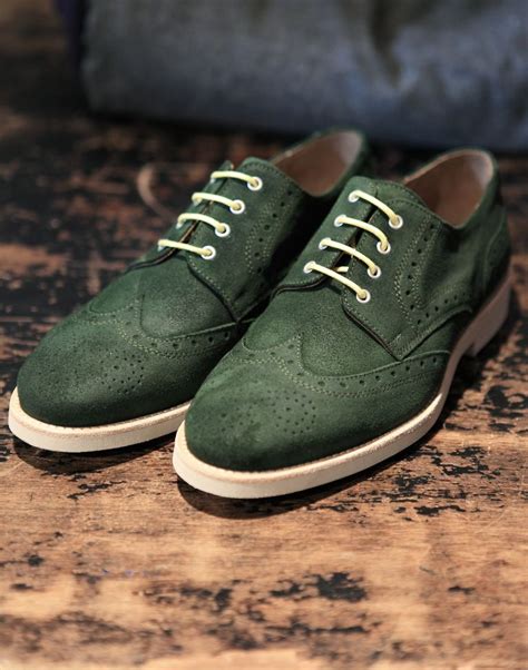 landerurquijo: The yellow laces are the touch„„Green brogue limited collection shoes by Lander ...