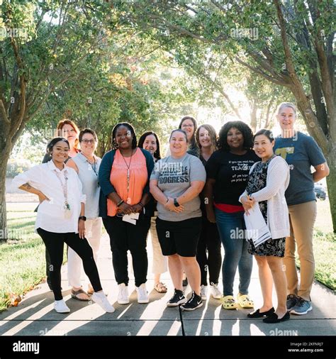 Travis Elementary School teachers pose for a group photo in celebration ...