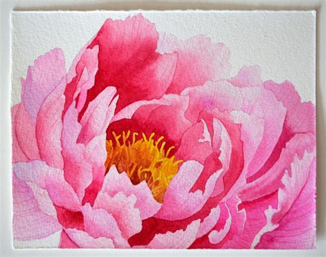 Watercolor painting - Peony | Abstract art painting, Painting tutorial ...