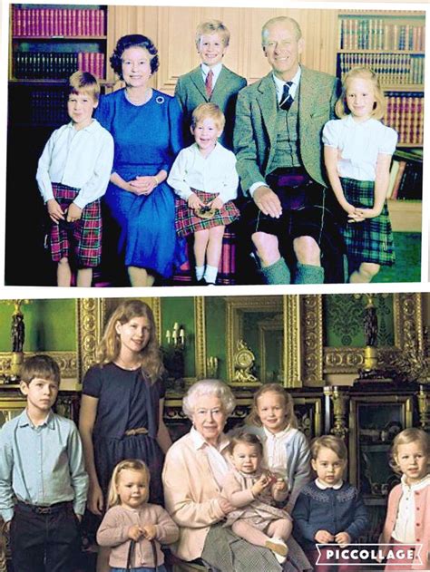 1984 The Queen with her Grandchildren and 2016 with her Grandchildren Louise and… | Royal family ...