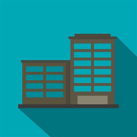 Manufacturing factory building icon, flat style 14750343 Vector Art at Vecteezy