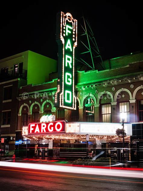 Wall Art Print & Stock Photo: Fargo ND Theatre at Night Picture Large Canvas Home Decor Fine Art ...