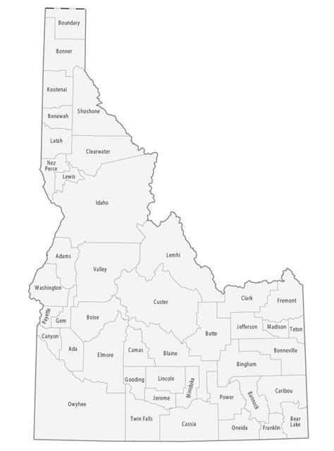 Idaho County Map - GIS Geography