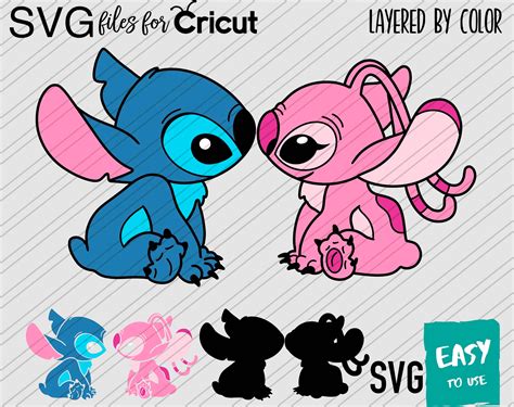 Angel and Character Love Kiss SVG Cricut Svg Clipart - Etsy Finland