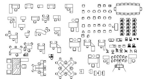 AutoCAD Office Furniture Blocks - Cadbull