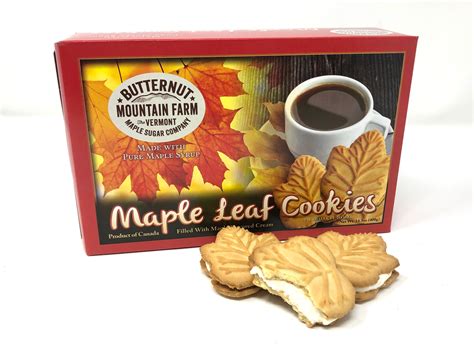 Butternut Mountain Maple Leaf Cookies - Morse Farm