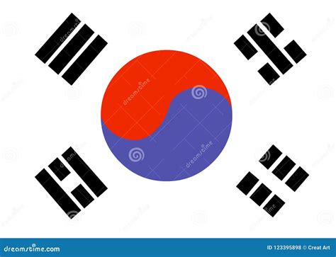 South Korea Flag Vector.Illustration of South Korea Flag Stock Vector ...